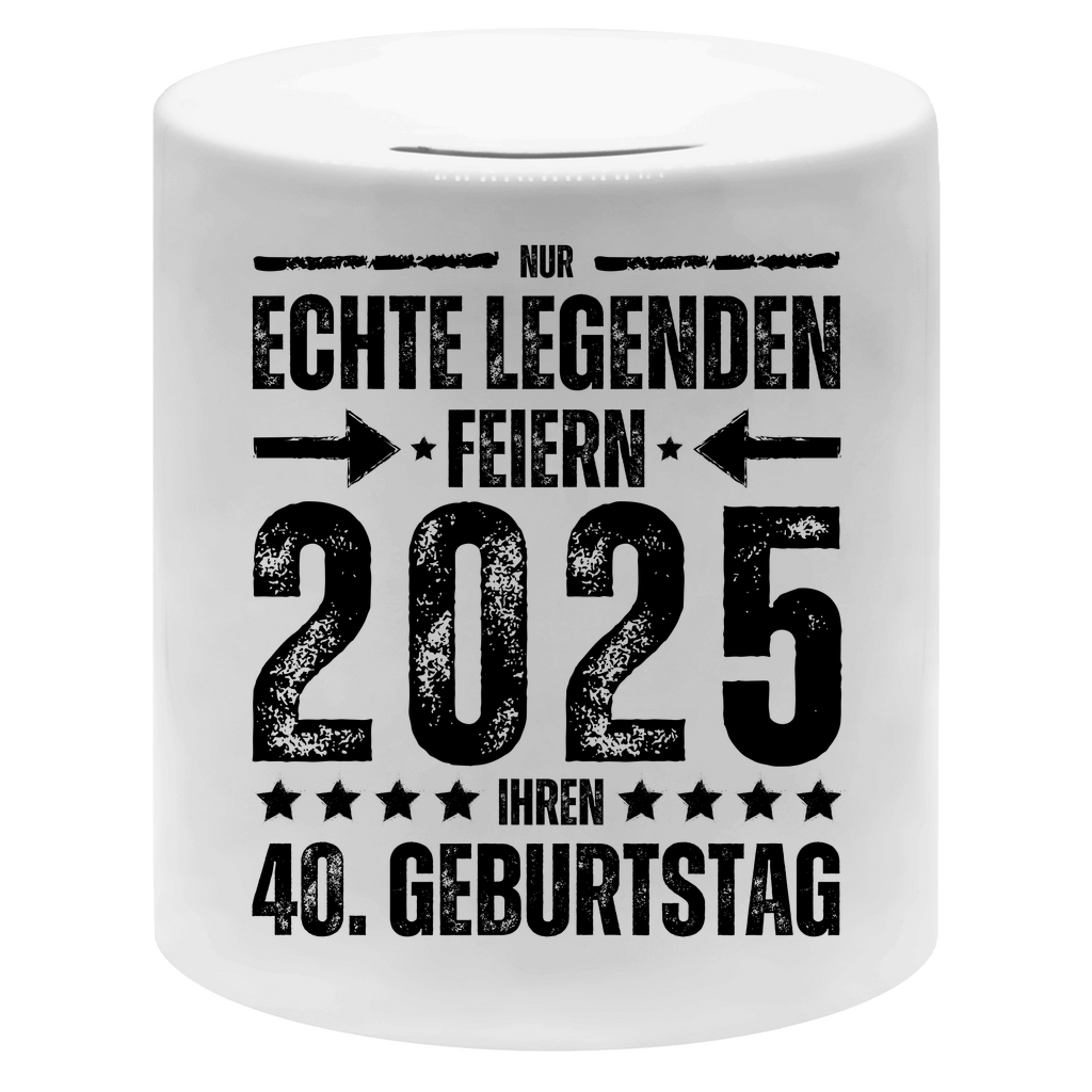 Spardose "40. Geburtstag 2025"