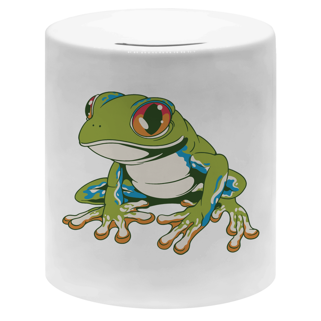 Spardose "Frosch mit roten Augen"