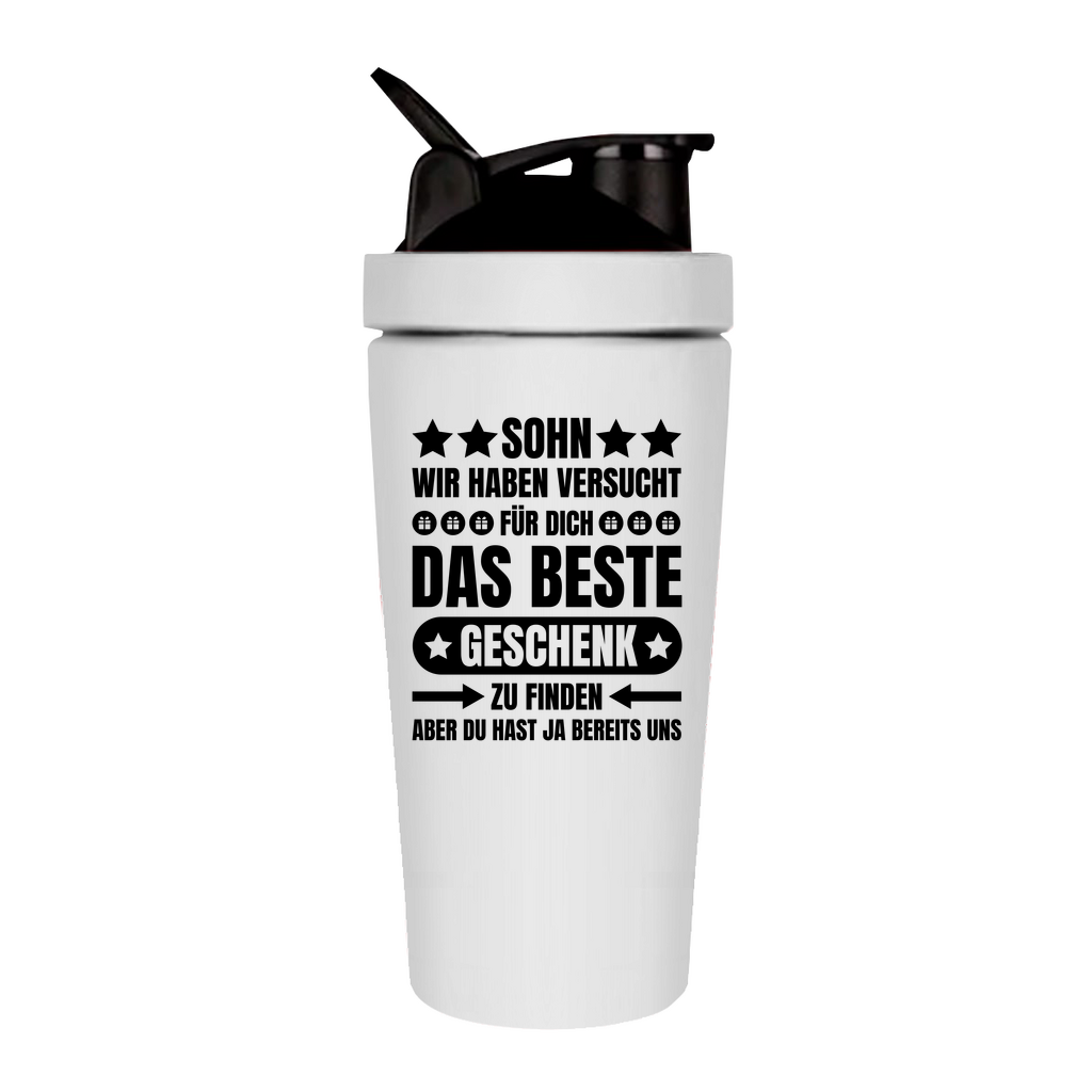Fitness Shaker "Sohn, wir haben versucht für dich ein Geschenk zu finden"