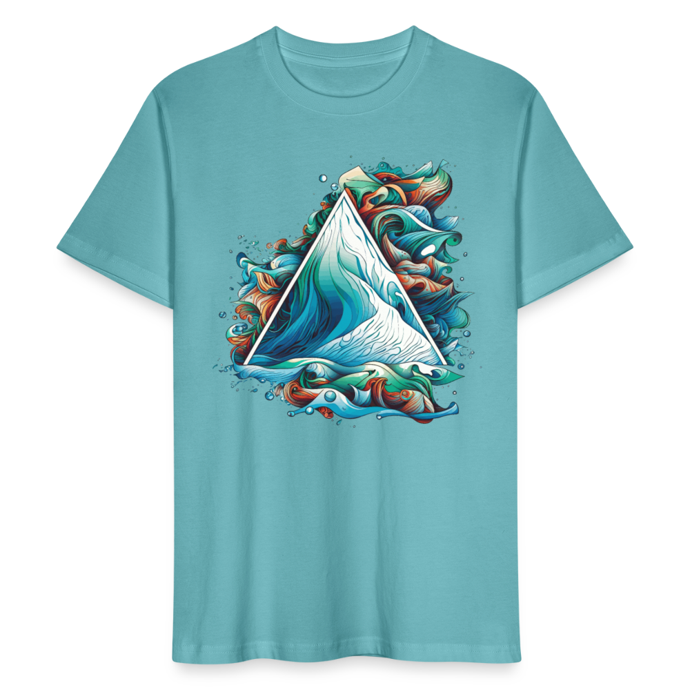 Frauen Bio-T-Shirt "Wellen Dreieck" - Pastelltürkis