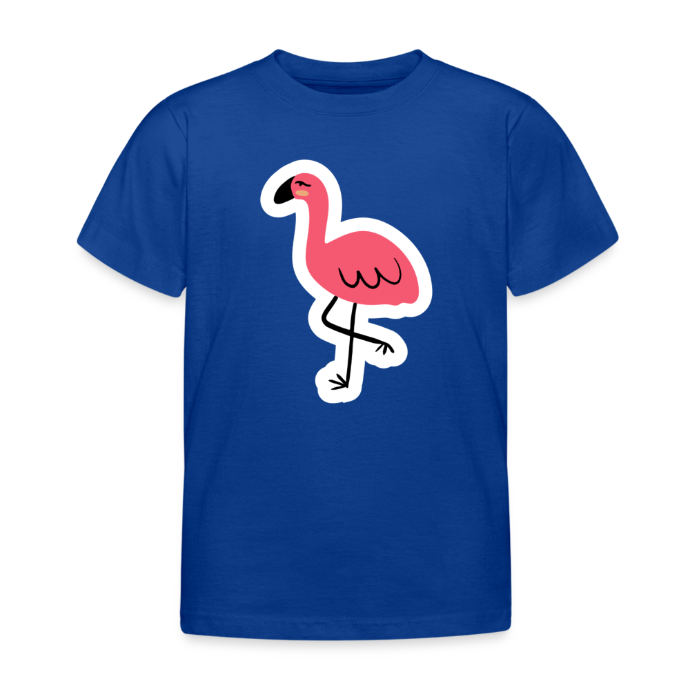 Kinder T-Shirt "Kleiner Flamingo" - Royalblau