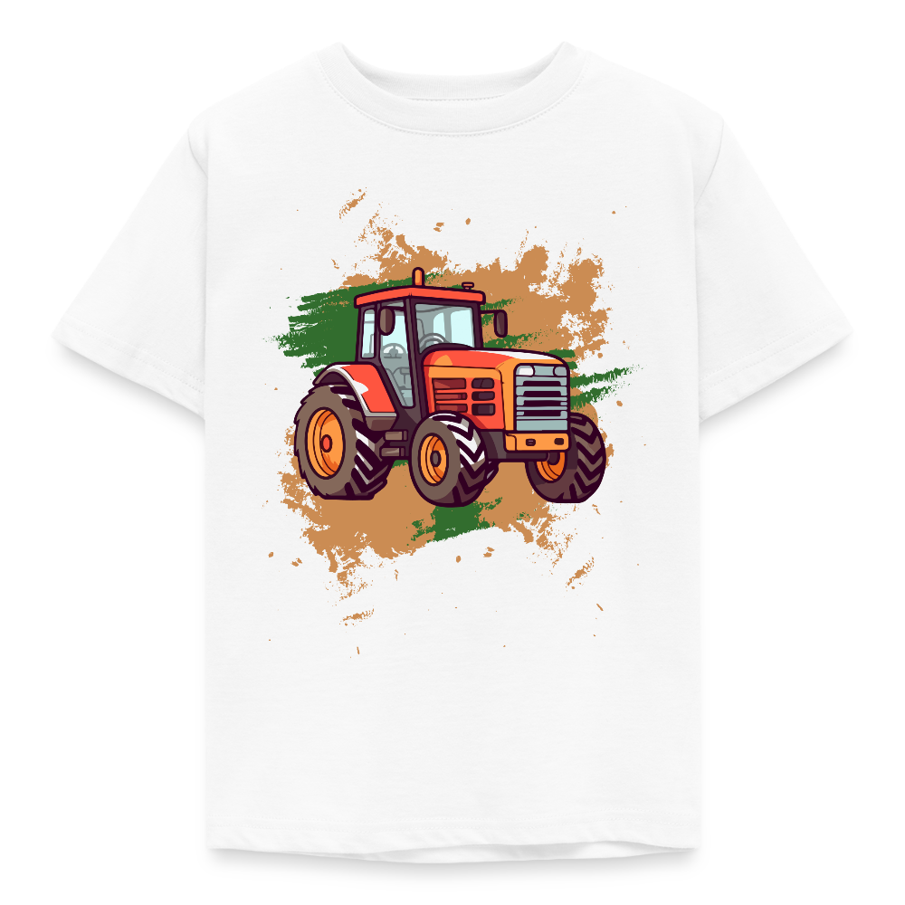 Kinder T-Shirt "Cooles Traktor Design" - Weiß