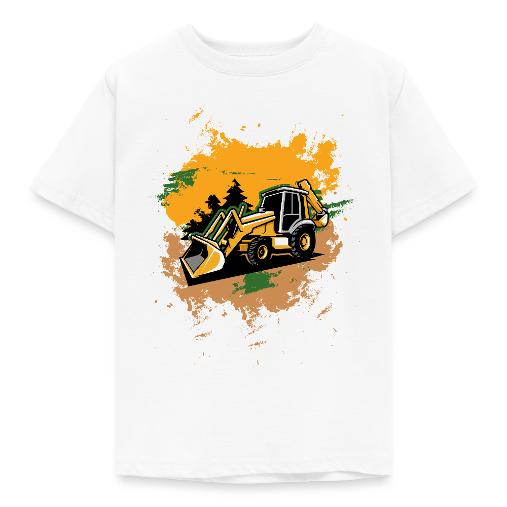 Kinder T-Shirt "Cooles Bagger Design" - Weiß