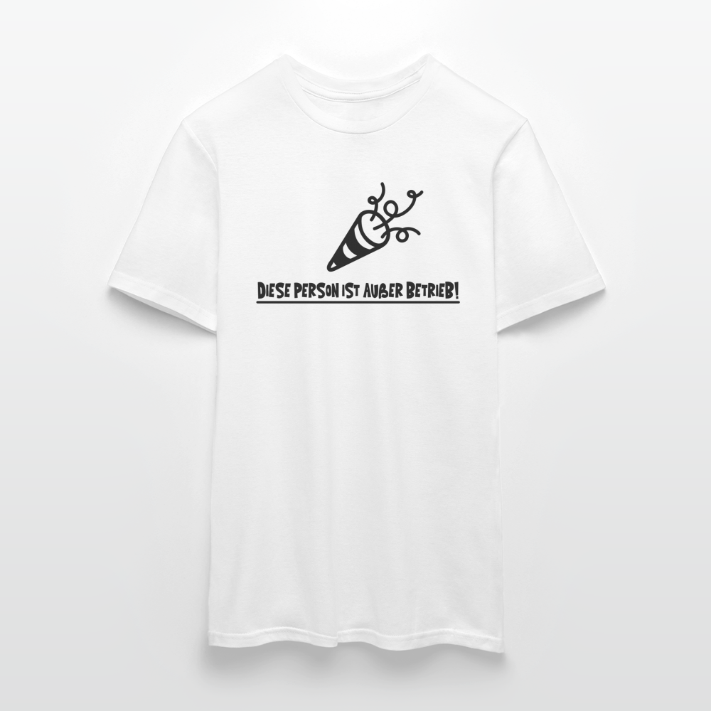 Männer T-Shirt "Diese Person ist außer Betrieb" - Weiß