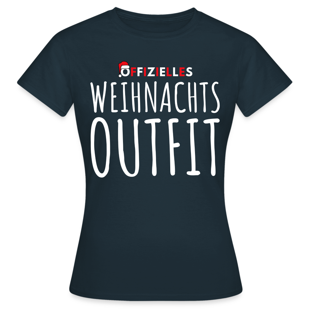 Frauen T-Shirt "Offizielles Weihnachtsoutfit" - Navy