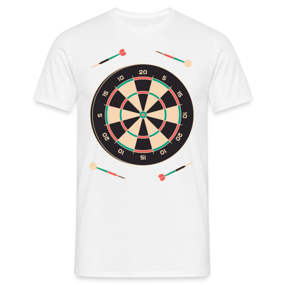 Männer T-Shirt "Dartscheibe" - Weiß
