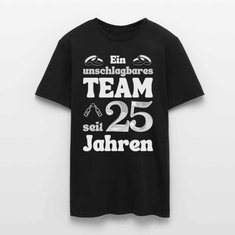 Männer T-Shirt "Ein unschlagbares Team seit 25 Jahren" - Schwarz