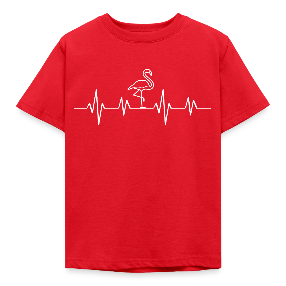 Kinder T-Shirt "Flamingo im Herzschlag" - Rot