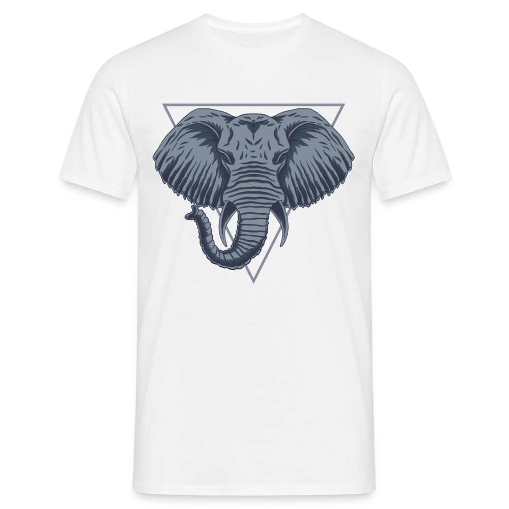 Männer T-Shirt "Cooler Elefant" - Weiß