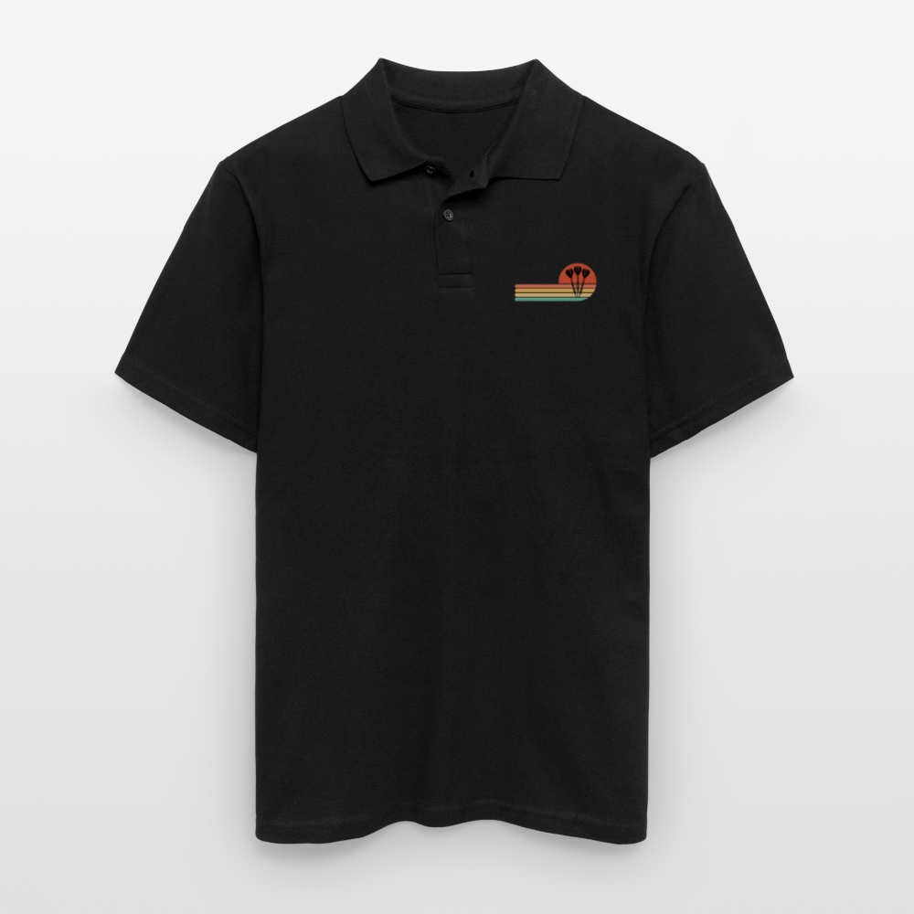 Männer Poloshirt "Dartpfeile im Retro-Stil" - Schwarz