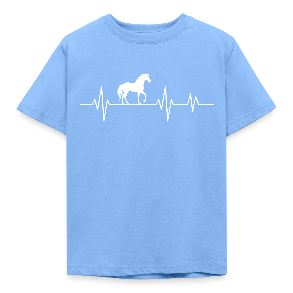 Kinder T-Shirt "Pferd im Herzschlag" - Himmelblau
