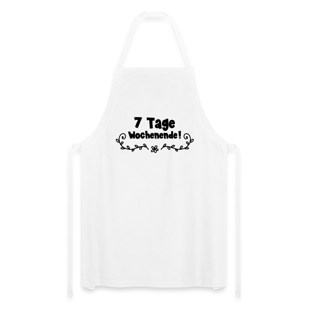 Kochschürze "7 Tage Wochenende" - Weiß