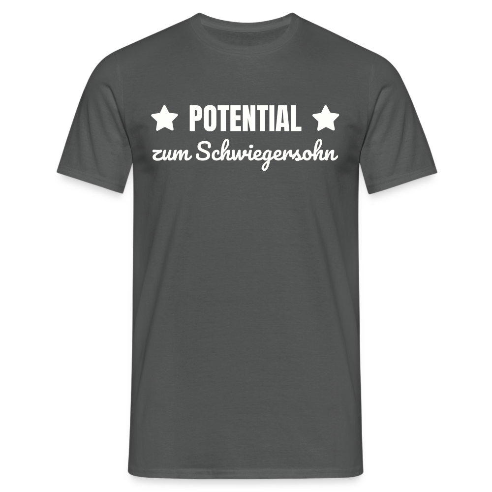 Männer T-Shirt "Potential zum Schwiegersohn" - Anthrazit