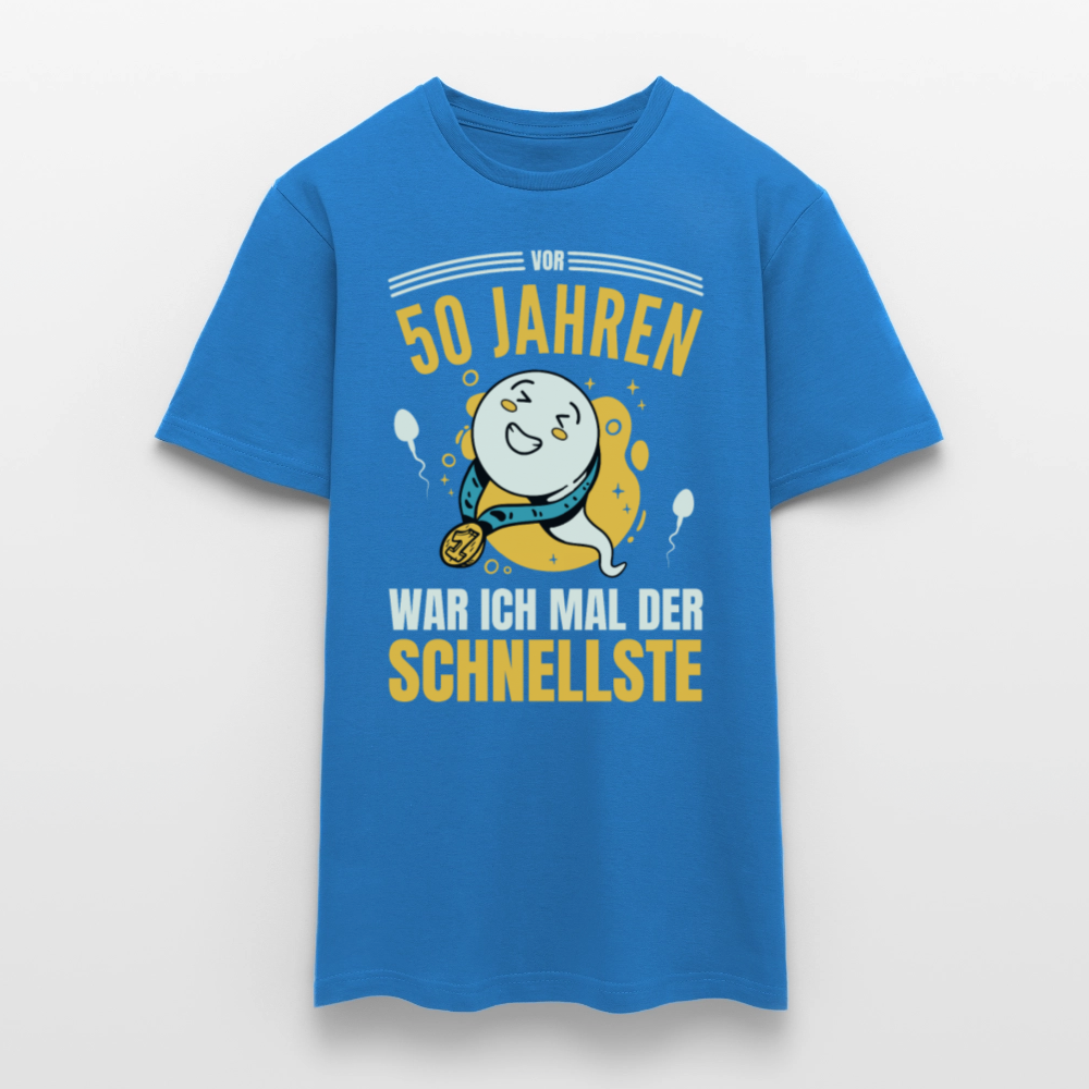 Männer T-Shirt "Vor 50 Jahren war ich mal der Schnellste" - Royalblau