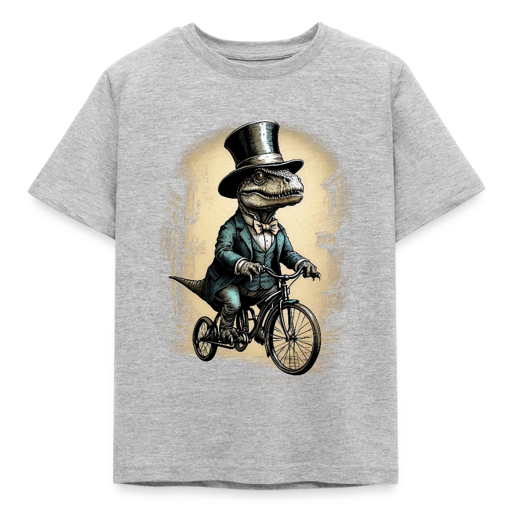 Kinder T-Shirt "Dinosaurier im Vintage Style" - Grau meliert