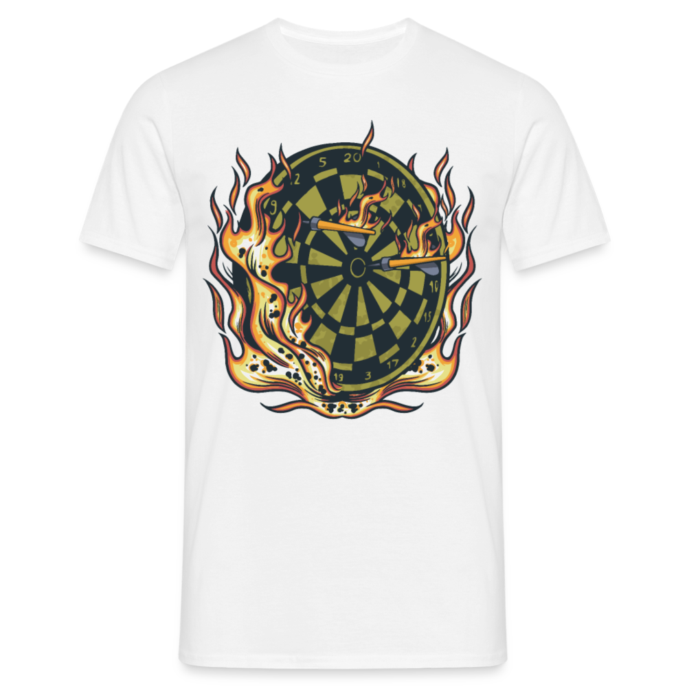 Männer T-Shirt "Coole Dartscheibe" - Weiß