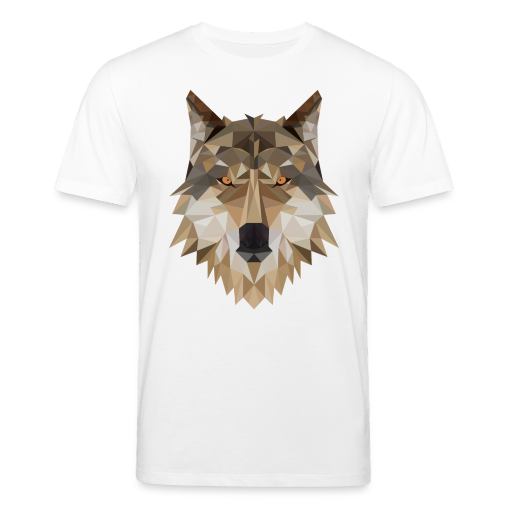 Männer Bio-T-Shirt "Geometrischer Wolf" - Weiß