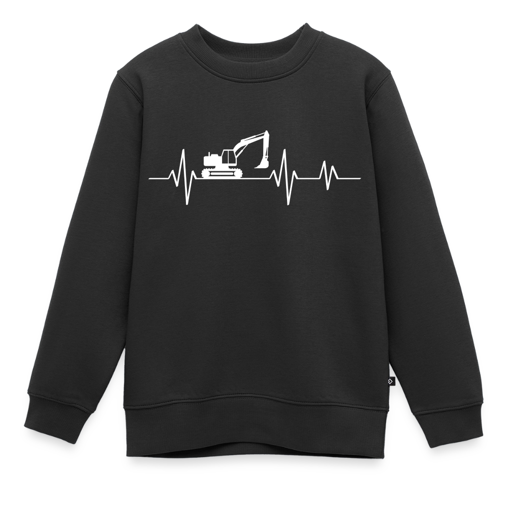 Kinder Pullover "Bagger im Herzschlag" - Schwarz