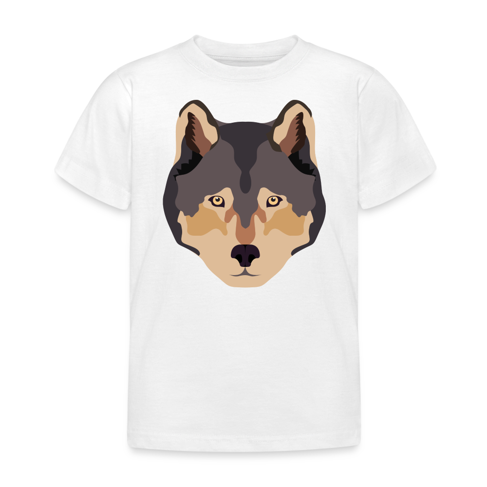Kinder T-Shirt "Netter Wolf" - Weiß