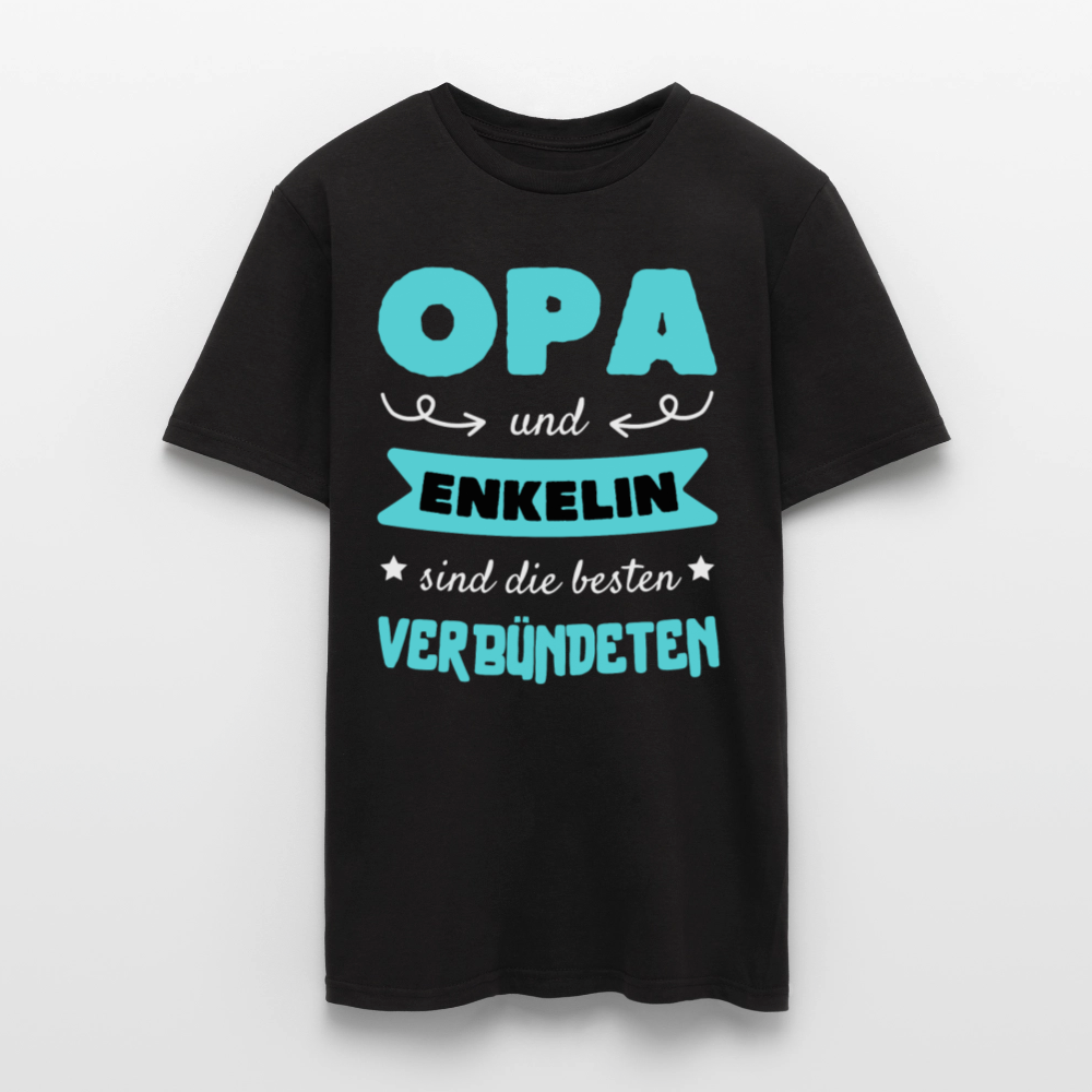 Männer T-Shirt "Opa und Enkelin sind die besten Verbündeten" - Schwarz
