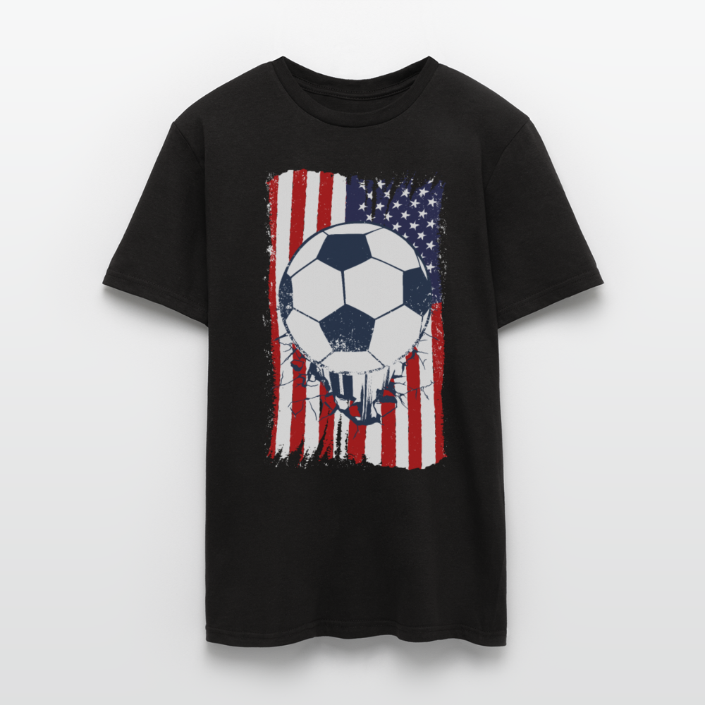 Männer T-Shirt "USA Fußball" - Schwarz