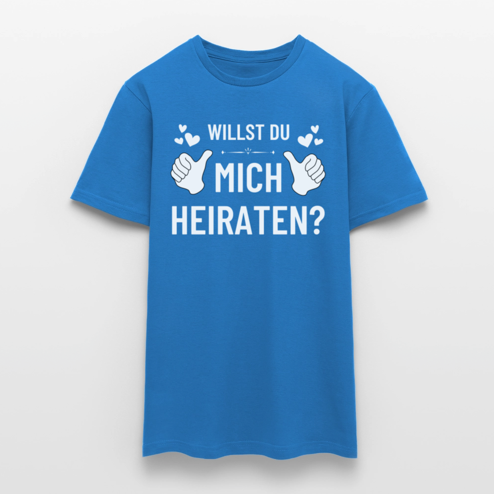 Männer T-Shirt "Willst du mich heiraten?" (Daumen) - Royalblau