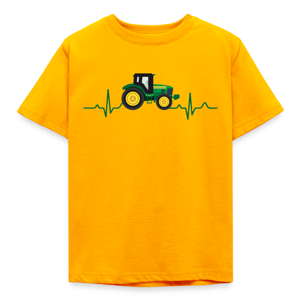 Kinder T-Shirt "Traktor Herzschlag" - Gold