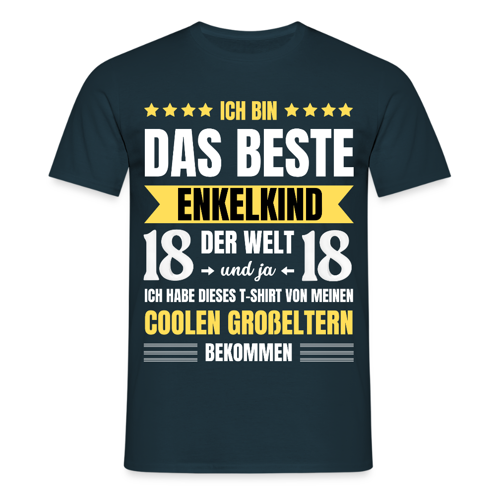 Männer T-Shirt "Das beste Enkelkind" (von Oma und Opa) - Navy
