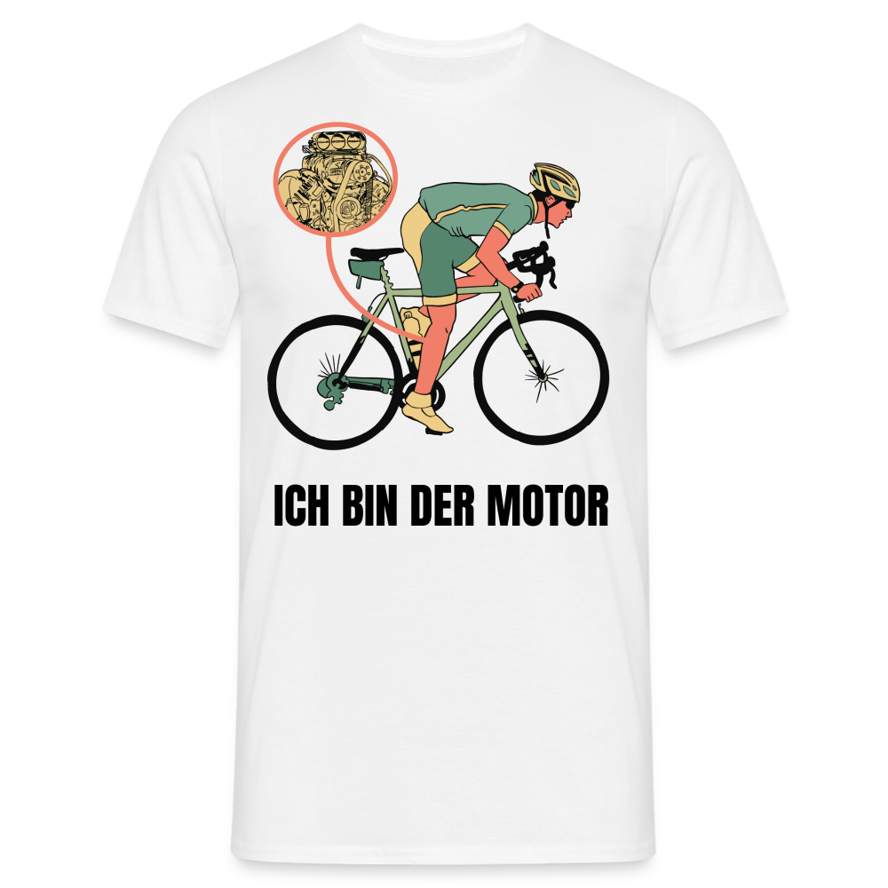 Männer T-Shirt "Ich bin der Motor" - Weiß