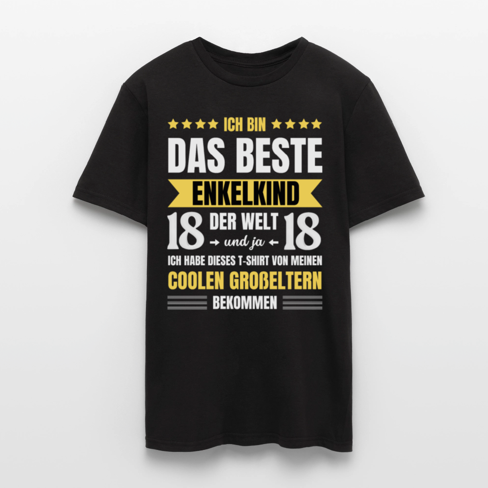 Männer T-Shirt "Das beste Enkelkind" (von Oma und Opa) - Schwarz