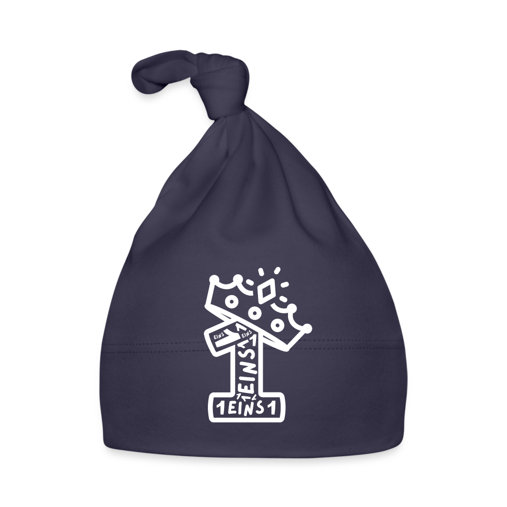 Baby Mütze "1. Geburtstag" (Viele Einsen) - Navy