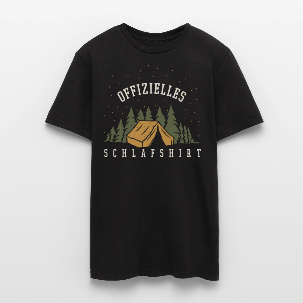 Männer T-Shirt "Offizielles Schlafshirt" (Fürs Campen) - Schwarz