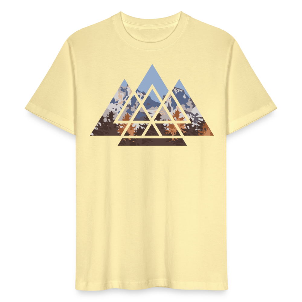Männer Bio T-Shirt "Berglandschaft" - Creme