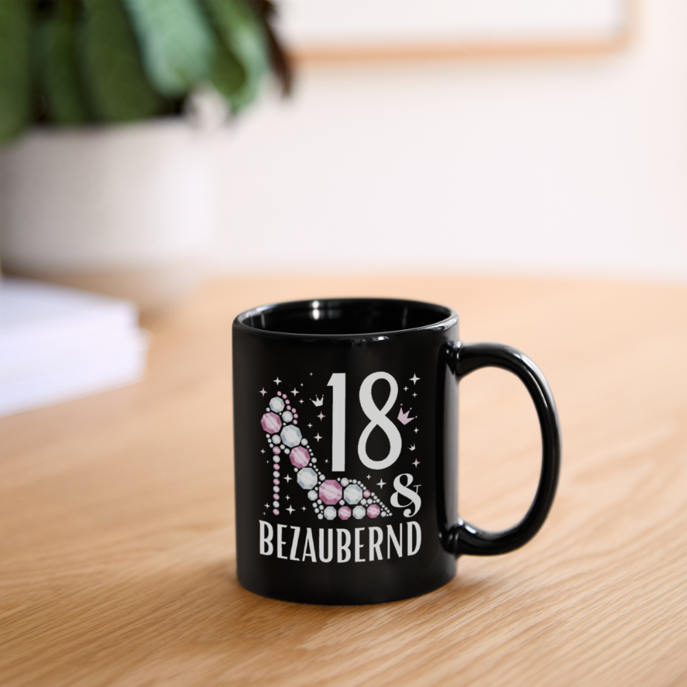 Tasse "18 und bezaubernd" - Schwarz