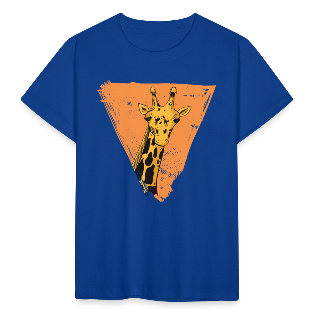 Kinder T-Shirt "Tolles Giraffenmotiv" - Royalblau