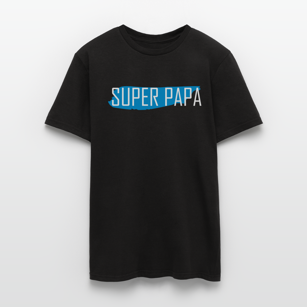Männer T-Shirt "Super Papa" - Schwarz