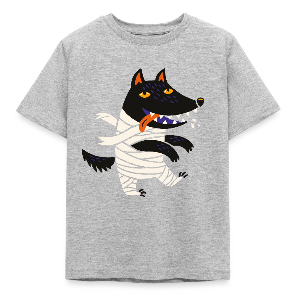 Kinder T-Shirt "Lustiger Wolf" - Grau meliert