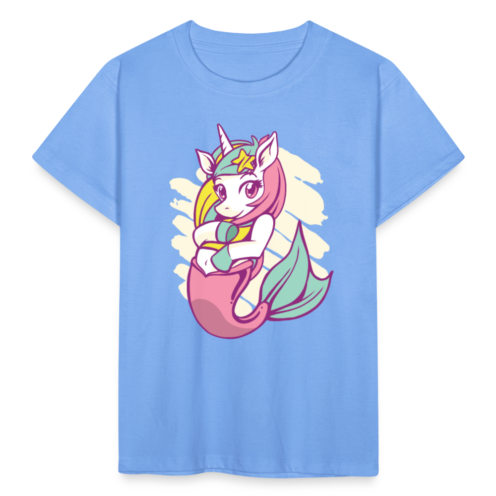 Kinder T-Shirt "Meerjungfrauen-Einhorn" - Himmelblau