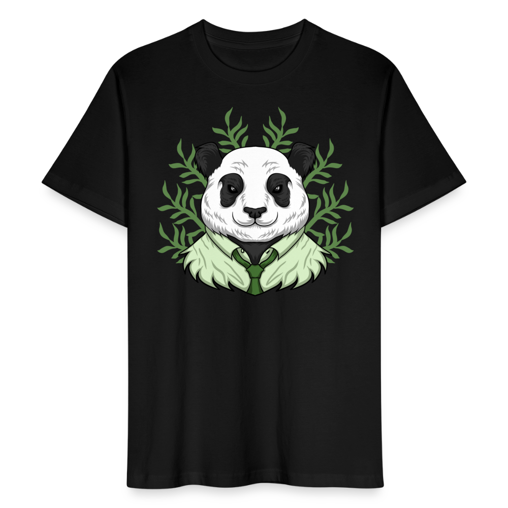 Männer Bio T-Shirt "Cooler Pandabär" - Schwarz