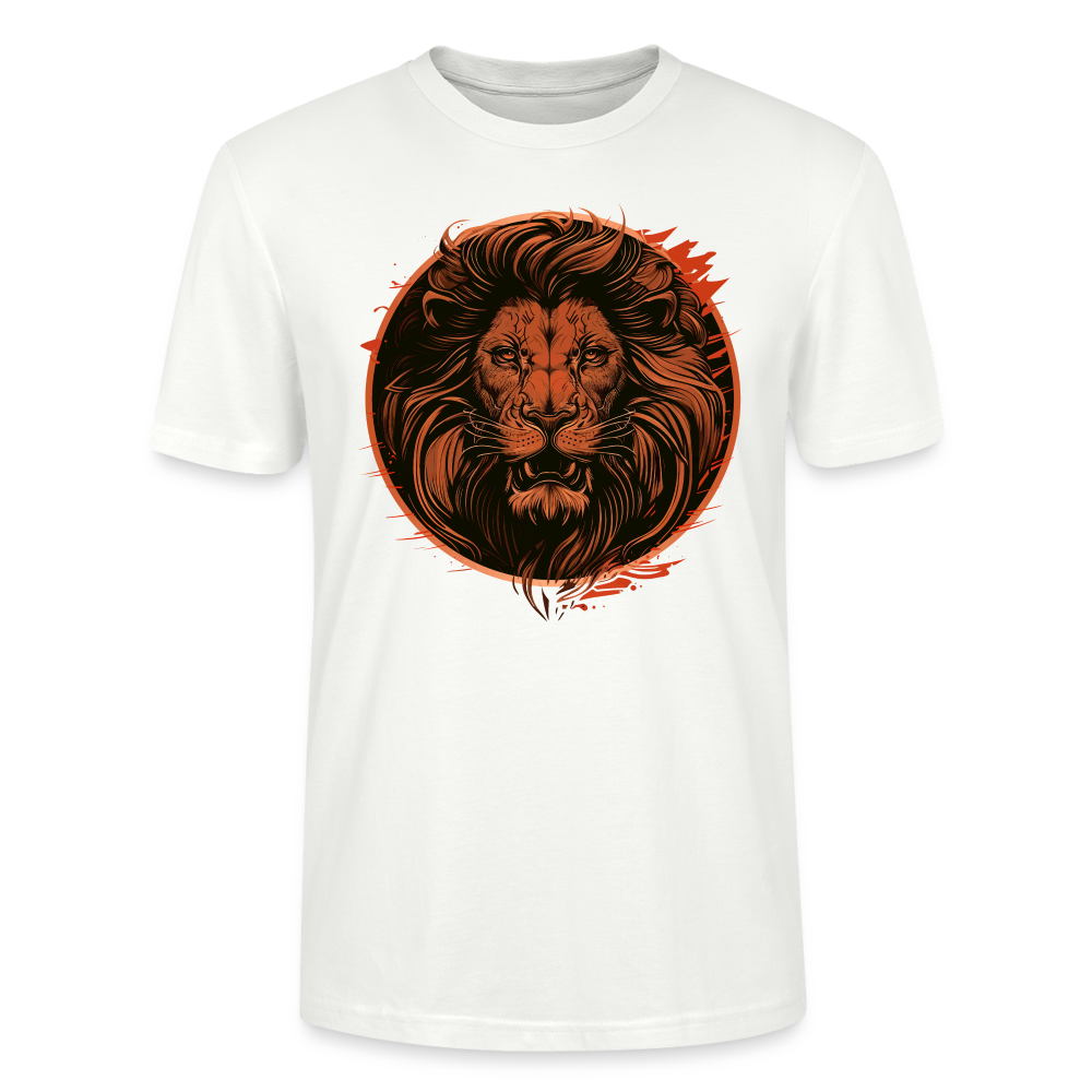Männer Bio-T-Shirt "Böser Löwenkopf" - Weiß