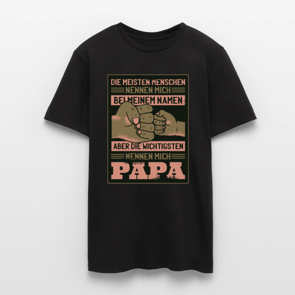 Männer T-Shirt "Die wichtigsten nennen mich Papa" - Schwarz