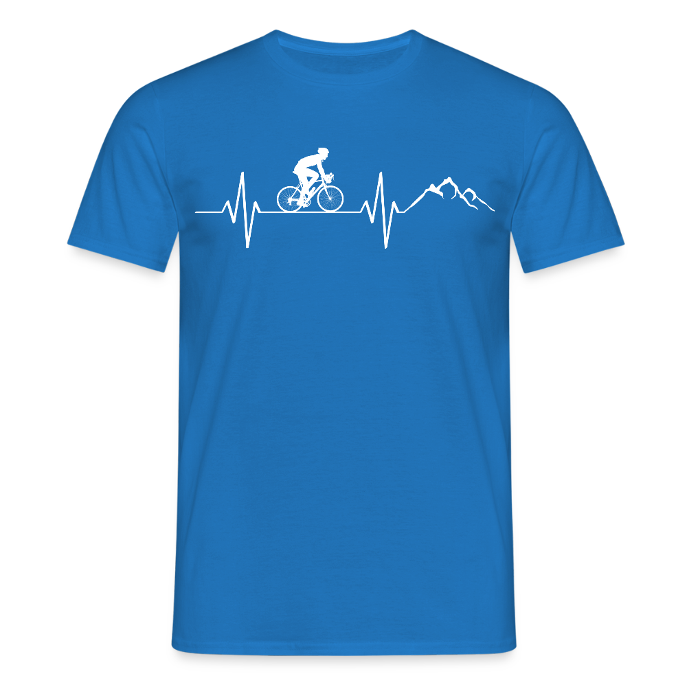 Männer T-Shirt "Radfahrer Berge Herzschlag" - Royalblau