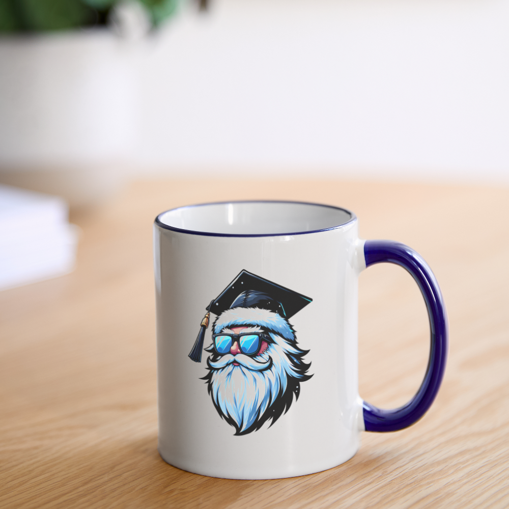Tasse "Weihnachtsabsolvent" - Weiß/Kobaltblau