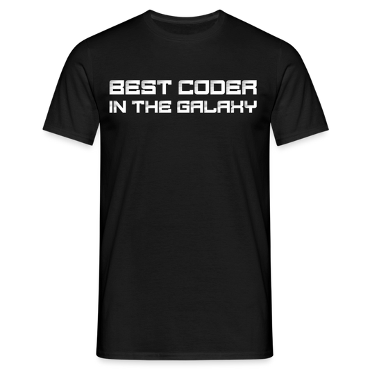 Männer T-Shirt "Best coder in the galaxy" - Schwarz