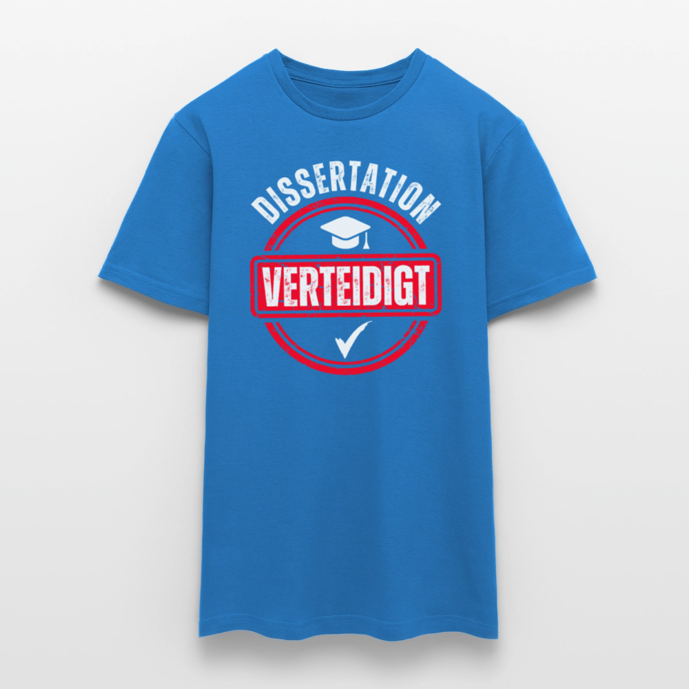 Männer T-Shirt "Dissertation verteidigt" - Royalblau