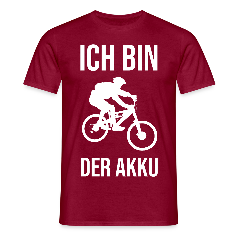 Männer T-Shirt "Ich bin der Akku" - Ziegelrot