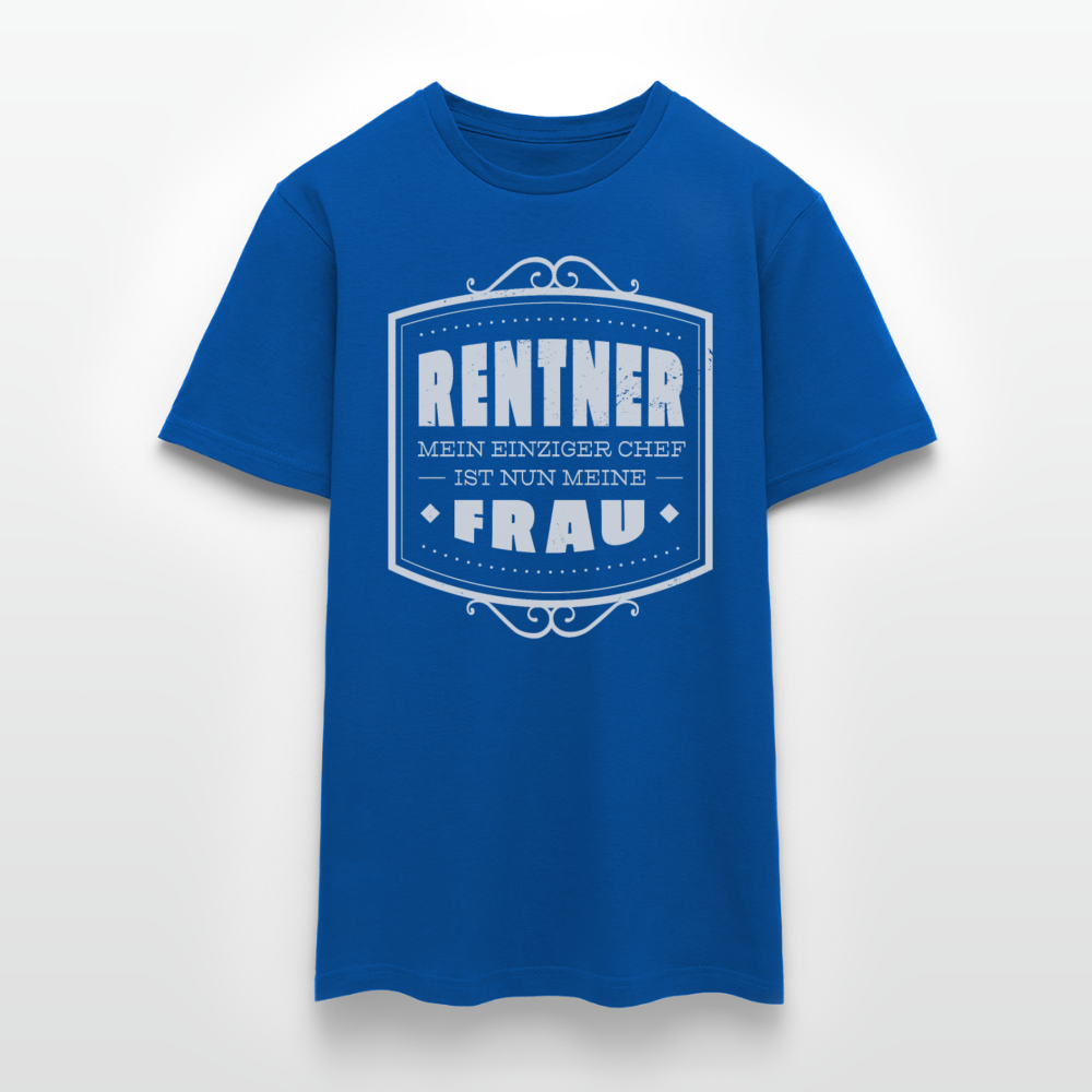 Männer T-Shirt "Rentner - Mein einziger Chef ist nun meine Frau" - Royalblau
