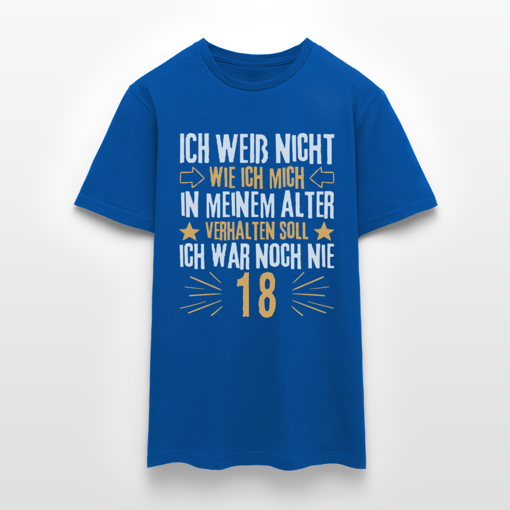 Männer T-Shirt "Ich war noch nie 18" - Royalblau