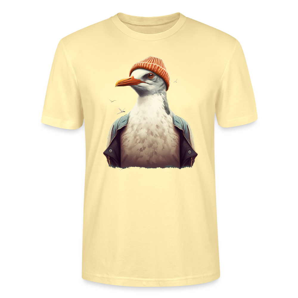 Männer Bio-T-Shirt "Coole Möwe" - Creme