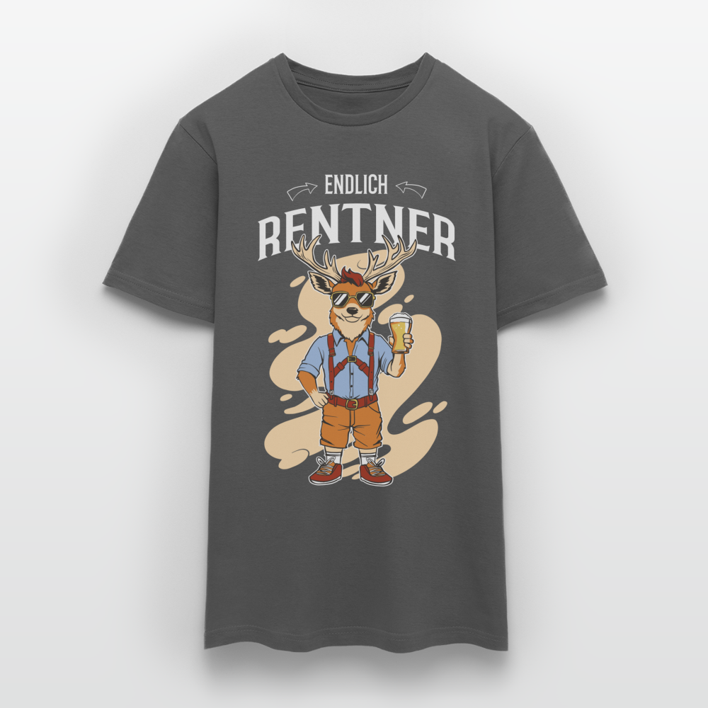 Männer T-Shirt "Endlich Rentner" (Weihnachtsmotiv) - Anthrazit